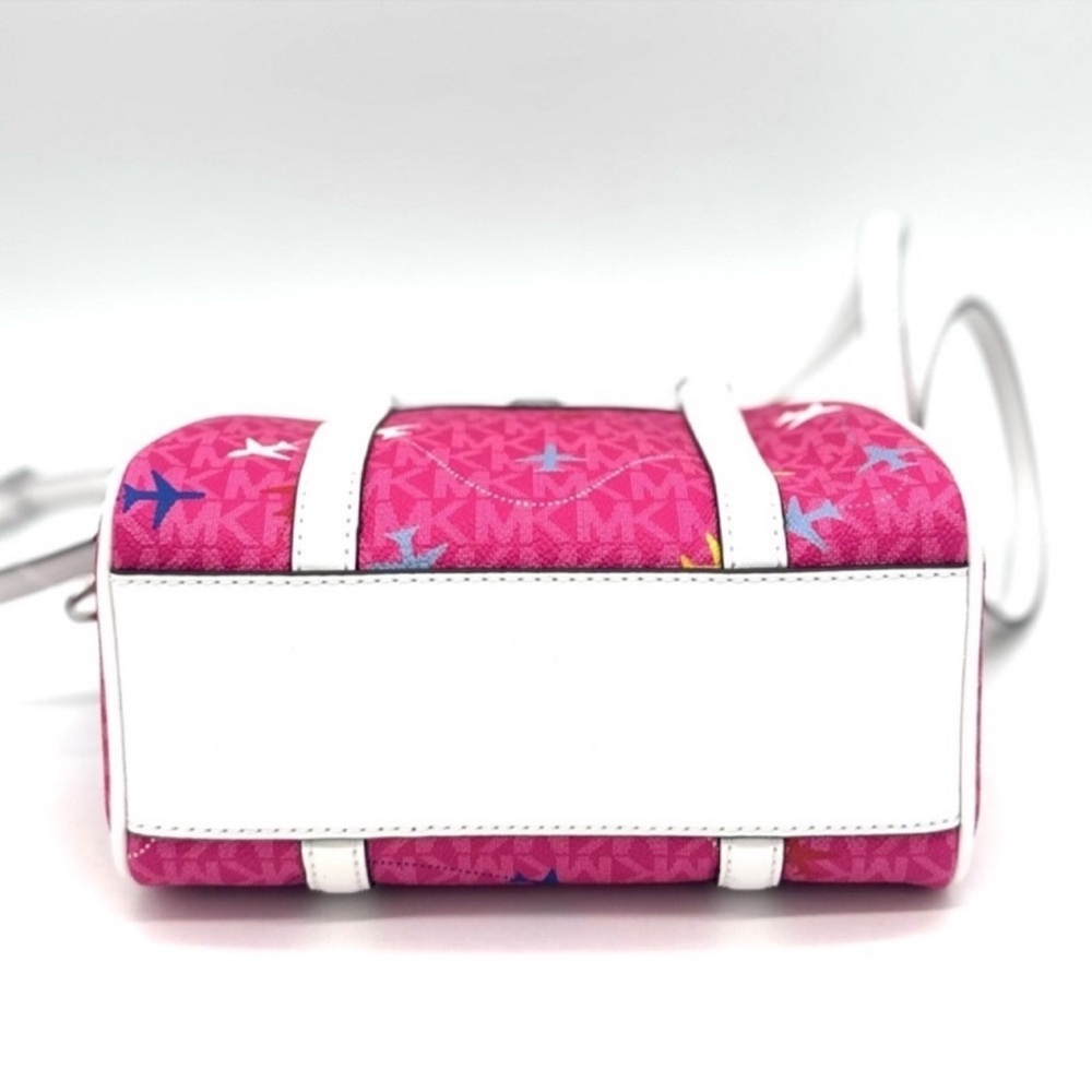 Michael Kors Small Travel Duffle Xbody Bag Dragon Fruit Multi - Picture 9 of 10